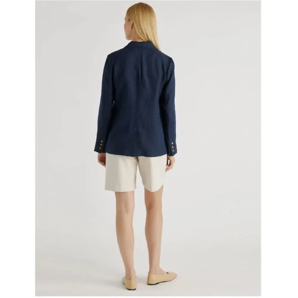 Quince Navy Single-Button Linen Blazer - NWT - Picture 4 of 10